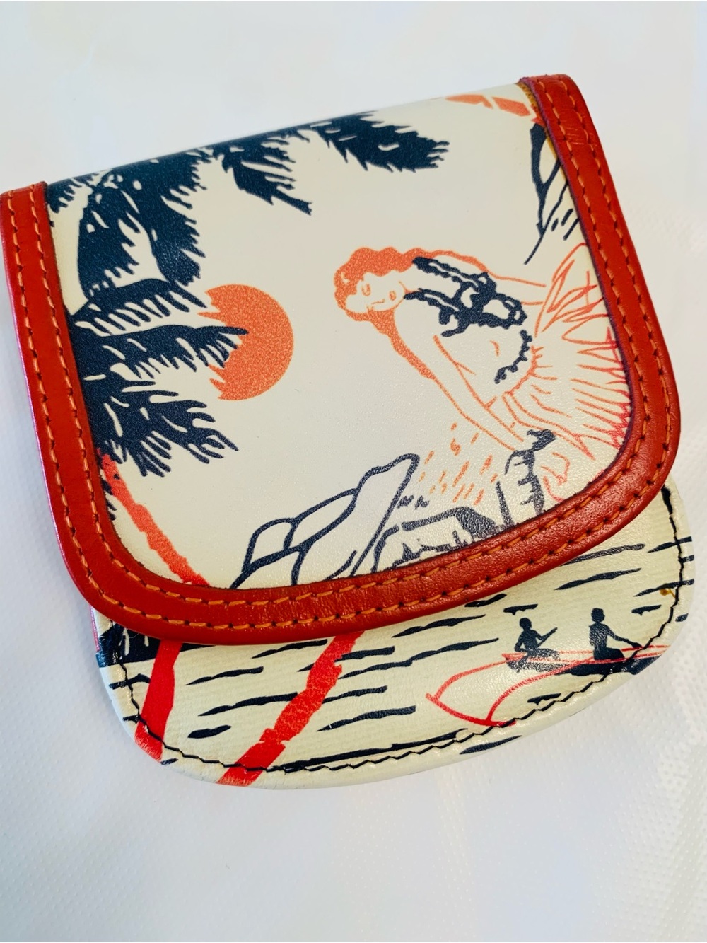 Vintage original TAXI wallet with Hawaiian Graphics